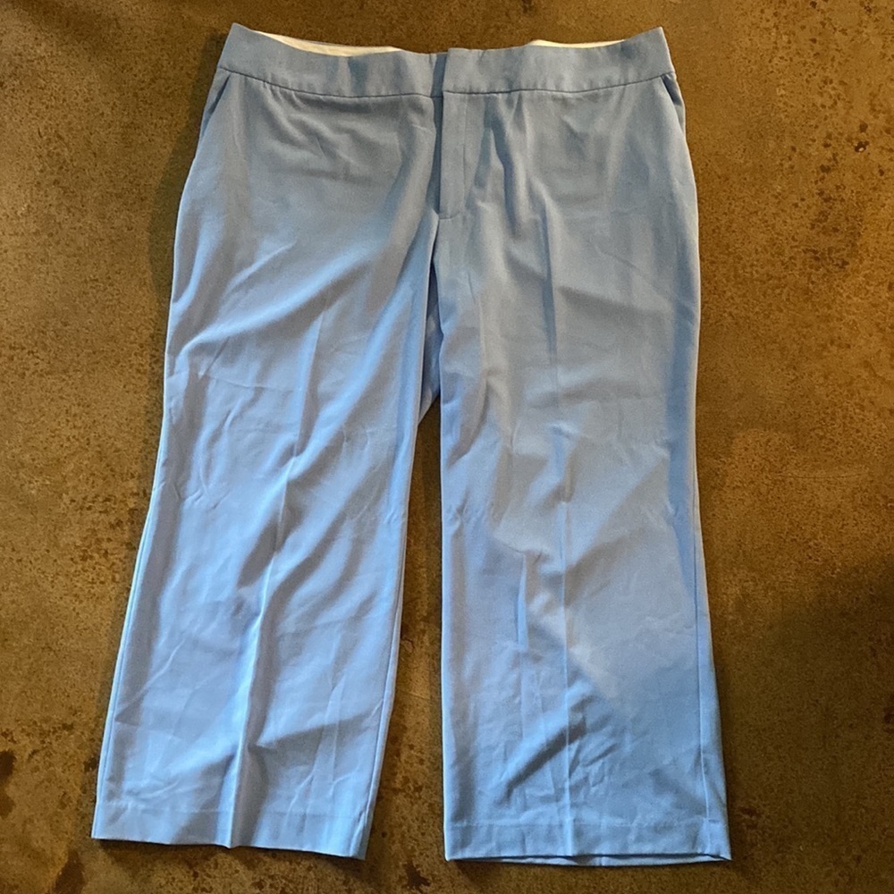 JESSICA London sky blue‎ wide leg flat front dress slack pants